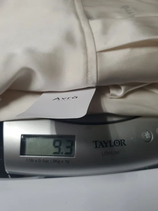 NWT Avra Agata Satin Faux Wrap Mini Dress Size XS Off White Feminine Wedding - Picture 16 of 16